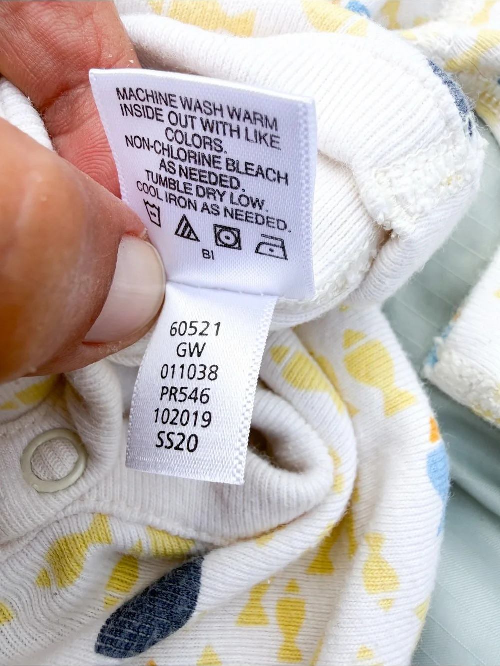 Hanna Andersson Organic Cotton Fish Bodysuit 60cm 3-6M Boy Girl Onesie EUC Boy